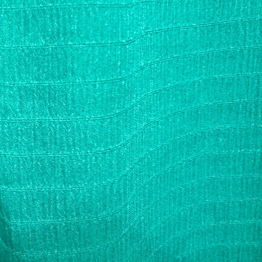 Turquoise Crepe Blouse - Picture 3 of 4